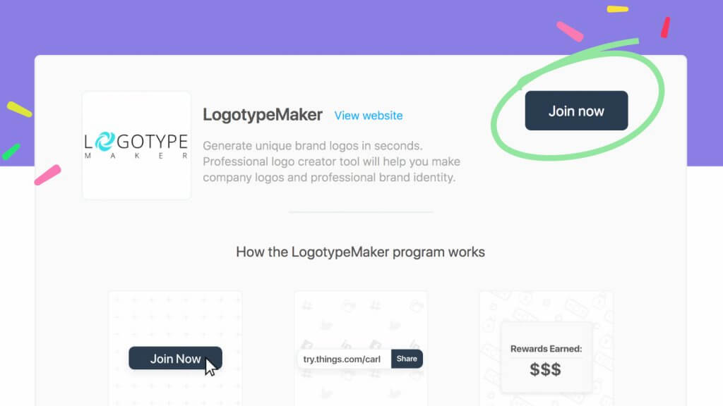 How to join LogotypeMaker's affiliate program