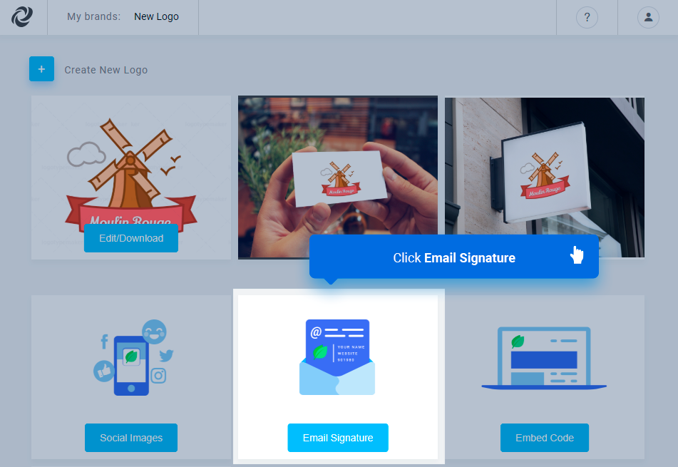 Create email signature with the logo - LogotypeMaker